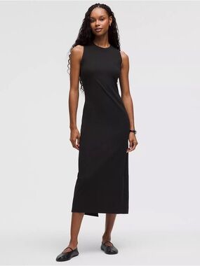 lululemon athletica Black Sleeveless Midi Dress